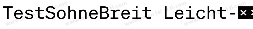 TestSohneBreit Leicht字体转换